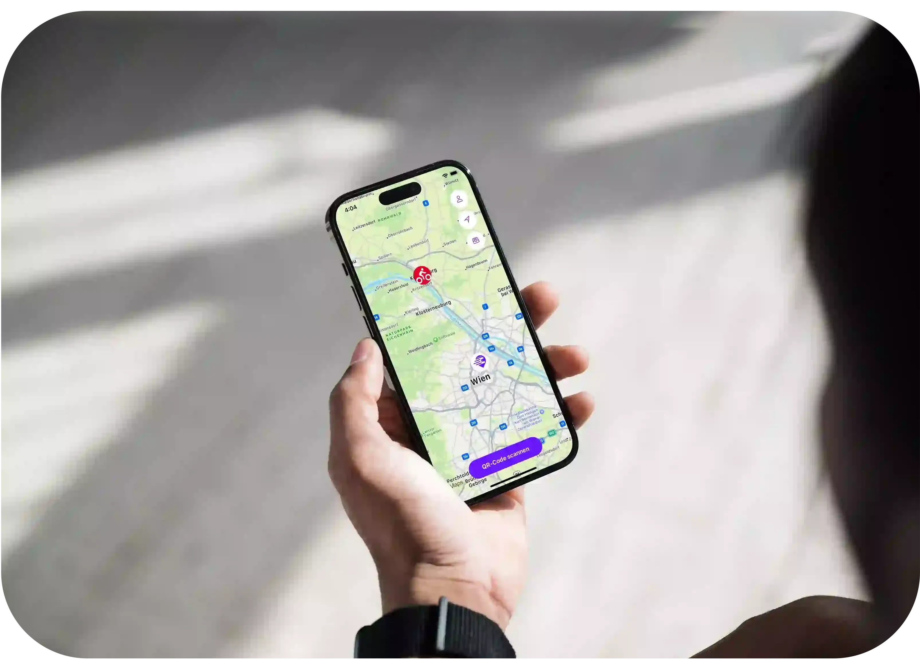 mobile in frame